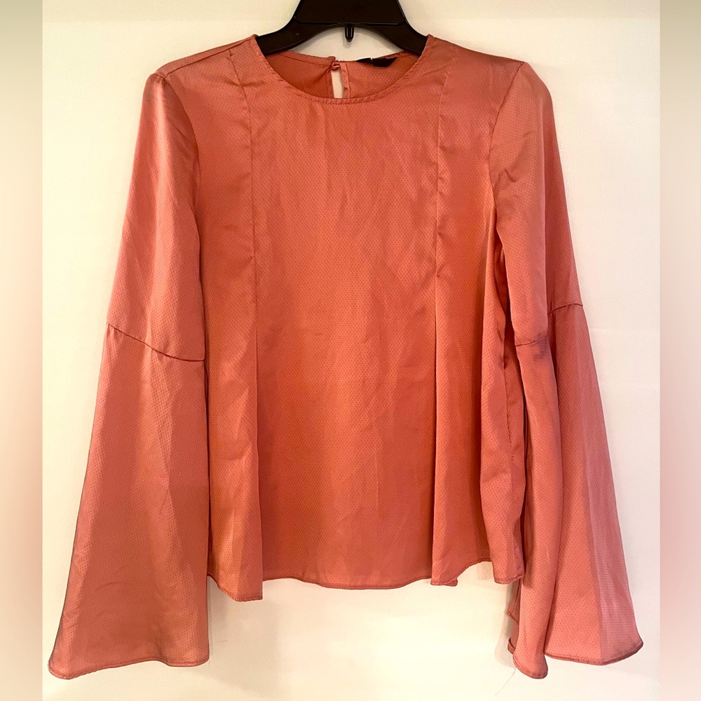 Topshop sheer women’s long sleeve blouse